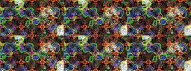 Raster illüstrasyonu. Hoş bir çiçek geçmişi var. Küçük bir çiçekte eskiz deseni. Güzel kumaş deseni.