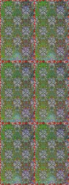 Düz Çiçek Elementleri Tasarımı. Çiçekli kusursuz retro desen. Yeşil ve nötr renklerde çiçekler. Renkli Yaz Temalı Kusursuz Arkaplan.