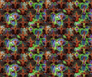 El çizimi. Çiçekli, yapraklı, çiçek desenli eskiz. Raster illüstrasyonu.