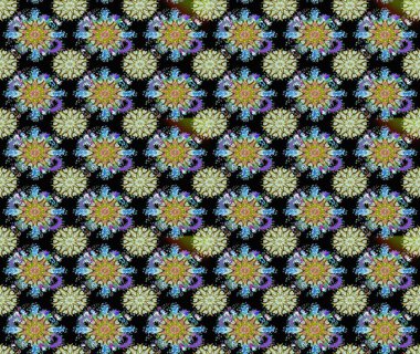 Raster illüstrasyonu. Siyah ve nötr renklerde. Çiçekli güzel suluboya desen.