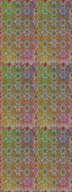 Güzel kumaş deseni. El çizimi. Raster illüstrasyonu. Çiçekler, dallar, otlar ve çiçekler.