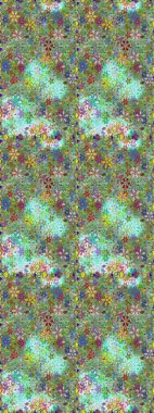 Raster Illustrasyon 'da moda olmayan çiçek deseni. Düz Çiçek Elementleri Tasarımı. Renkli Yaz Temalı Kusursuz Arkaplan. Yeşil ve nötr renkte çiçekler.