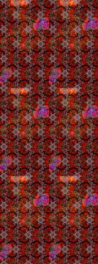 Çiçek desenli çizim. Düz Çiçek Elementleri Tasarımı. Güzel kumaş deseni. Renkli Bahar Teması eskiz kalıbı. Raster illüstrasyonu. Asya tekstil tarzında.