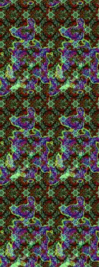 Düz Çiçek Elementleri Tasarımı. Raster illüstrasyonundaki çiçek desenli çizim. Renkli Bahar Teması eskiz kalıbı. Yeşil ve kahverengi renkte çiçekler.