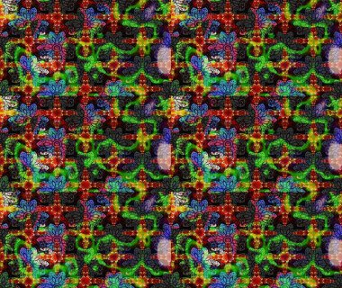 Renkli Bahar Teması eskiz kalıbı. Zentangle soyut çiçekleri. Raster illüstrasyonu. Güzel kumaş deseni. Karalama çiçeği. Düz Çiçek Elementleri Tasarımı.