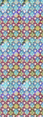 Mavi renklerde. Raster illüstrasyonu. Küçük çiçekteki sevimli çiçek deseni. Soyut çiçek çizim kalıbı arka planı. Raster deseni.