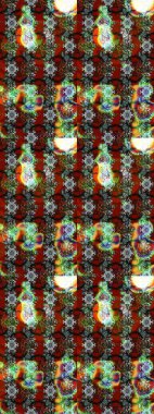 Raster illüstrasyonundaki çiçek desenli çizim. Kahverengi ve gri renkte çiçekler.