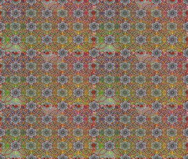 Nazik, narin çiçek arkaplanı. Çiçekli karalama şeklinde Raster çiçek deseni. Gri ve kahverengi renkte çiçekler.