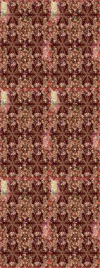 Klasik klasik klasik arka plan. Geleneksel oryantasyon süsü. Kusursuz klasik raster kahverengi ve altın desenli.