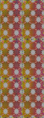 Suluboya, elle çizilmiş. Kahverengi ve gri renkte çiçekler. Raster hisseleri. Kusursuz arkaplan deseni.