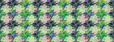 Raster illüstrasyonu. Düz Çiçek Elementleri Tasarımı. Renkli Bahar Teması eskiz kalıbı. Çiçek deseni. Chichi kumaş deseni çiz.