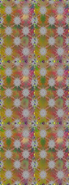 Çiçekler suluboya tarzında kahverengi ve gri renklerde. Raster illüstrasyonunda kusursuz çiçek deseni.