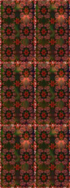 Düz Çiçek Elementleri Tasarımı. Sevimli çiçek raster deseni. Renkli Bahar Temalı Kusursuz Arkaplan. Kahverengi ve gri renkte çiçekler.