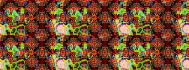 Raster Güzel kumaş deseni. Raster suluboya deseni, narin çiçekler, kahverengi ve siyah çiçekler, tebrik kartı şablonu..