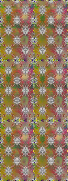 Çiçekler suluboya tarzında kahverengi ve gri renklerde. Raster illüstrasyonunda kusursuz çiçek deseni.