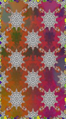 Raster resim. Seamless modeli moda kumaş deseni. Bahar Tema Dikişsiz desen arka plan rengi. Düz çiçek öğeleri tasarım. Sevimli çiçek öğeleri.