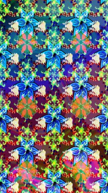 Raster deseni. Çiçekli çiçek deseni, suluboya. Küçük çiçekte güzel bir çiçek deseni..