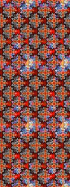 Güzel kumaş deseni. Raster illüstrasyonu. Bahar çiçekli güzel bir çiçek deseni..