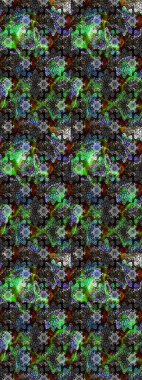 Raster suluboya çiçek deseni, narin çiçekler, gri çiçekler, tebrik kartı şablonu. Raster Güzel kumaş deseni.