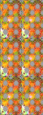 Renkli, pürüzsüz desen. Çiçek duvar kâğıdı. Çiçek arkaplan. Turuncu ve gri renkli şirin tekstil tarzında. Raster illüstrasyonu.