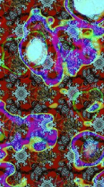 Manzaralı çiçek deseni. Çiçek kompozisyonu, el boyası, hassas şablon. Üst manzara, yumuşak mavi ve kahverengi renkli. Sevgililer günü ve tebrik kartı konsepti için şık bir davet.