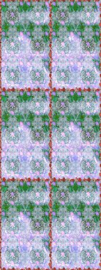 Raster illüstrasyonu. Kumaş, duvar kağıdı ve kağıt üzerine baskı yapmak için gelişen arka plan. Sevimli, pürüzsüz desenli, küçük çiçekli, klasik tarzda. Moda arka planında parlak buketler.