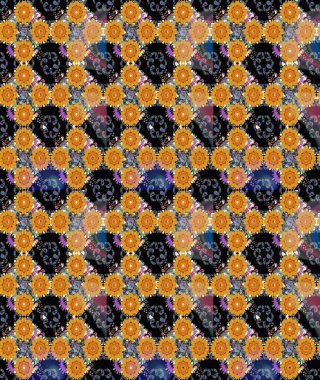 El çizimi. Raster illüstrasyonu. Güzel kumaş deseni. Çiçekler, dallar, otlar ve çiçekler.