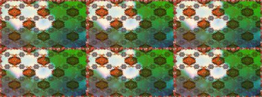 Renkli Yaz Temalı Kusursuz Arkaplan. Düz Çiçek Elementleri Tasarımı. Raster Illustrasyon 'da moda olmayan çiçek deseni. Güzel kumaş deseni.