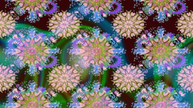 Raster illüstrasyonu. Tarafsız renklerde bahar çiçekleri. Yaprak ve çiçeklerin suluboya resmi, tarafsız renkler üzerine çizim deseni.