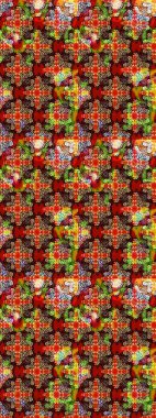 Kırmızı renklerde. Anti-stres için soyut örnek sayfası. Raster illüstrasyonu.