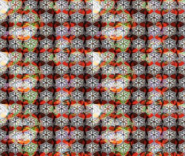 Raster Çiçek İllüstrasyonu güzel tekstil. Gri renkli etnik çiçeklerle zarif eskiz deseni.