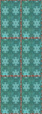 Mavi ve yeşil renkli çiçekler. Çiçekli karalama şeklinde Raster çiçek deseni. Yumuşak, yaz çiçekli arka plan.