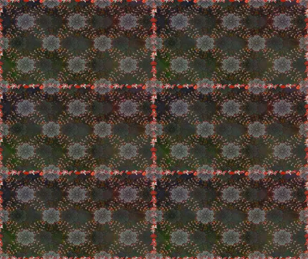 Raster illüstrasyonu. Renkli Bahar Temalı Kusursuz Arkaplan. Şirin çiçek elementleri. Düz Çiçek Elementleri Tasarımı. Kusursuz desenli. Moda desenli..