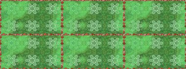 Raster illüstrasyonu. Raster illüstrasyonu. El yapımı çiçek ve bitki koleksiyonu. Eskiz stili yeşil ve nötr renklerde. Sevimli karalama çiçekleriyle kusursuz çiçek deseni..