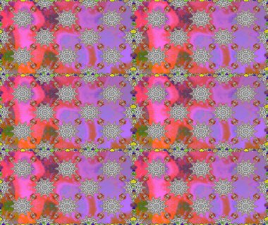 Çiçek deseni. Raster Illustrasyon. Çiçeksiz arka plan. Şatafatlı bahar bahçesi dokusu.