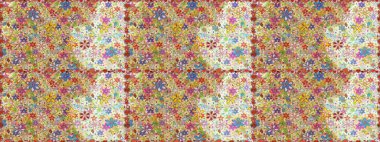 Küçük çiçekteki sevimli çiçek deseni. Tarafsız ve bej renkli çiçekler.