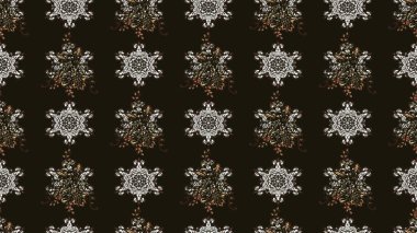 Kızılderili desenli desenli desenli şal deseni. Tekstil, tebrik kartı, boyama kitabı, telefon kılıfı baskısı için kullanılabilir. Etnik Mandala süsü. Raster Henna dövme stili.