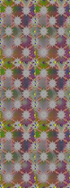 Çiçekli, suluboya desenli kusursuz çiçek deseni. Raster illüstrasyonu. Gri ve kahverengi renkli çiçekler. Renkli Bahar Temalı Kusursuz Arkaplan. Düz Çiçek Elementleri Tasarımı.