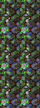 Çiçek kolajı. Çiçek arkaplan. Küçük çiçekte güzel bir desen var. Raster deseni. - Gri çiçekler. Doğa. Çiçek bileşimi.