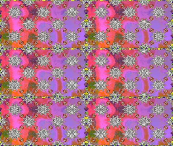 Çiçek deseni. Raster Illustrasyon. Çiçeksiz arka plan. Şatafatlı bahar bahçesi dokusu.