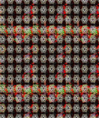 Küçük siyah çiçeklerle oldukça eski bir besin torbası deseni. Tekstil, kumaş, kapaklar, duvar kağıtları, baskı, paket, koleksiyon defteri, örgü, dekupaj için çiçek arkaplanı..