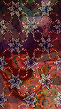 Suluboya çiçek buketi. Doğum günü kartı ya da düğün davetiyesi. Çiçek arkaplan. Kahverengi renklerde. Raster illüstrasyonu. Çiçekli tebrik kartı.