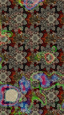 Flower eskiz arka planı. Çiçek deseni. Şatafatlı bahar bahçesi dokusu. Raster illüstrasyonu.