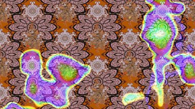 Üst manzara, yumuşak kahverengi renk. Çiçek kompozisyonu, el boyası, hassas şablon. Manzaralı çiçek deseni. Sevgililer günü ve tebrik kartı konsepti için şık bir davet.