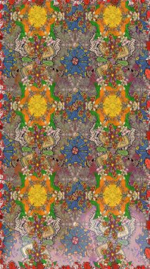 Raster illüstrasyonu. Küçük çaplı çiçeklerdeki basit şirin desenler. Tekstil veya kitap kapakları, imalat, duvar kağıtları, baskı, hediye paketi ve yapıştırma kitabı için çiçek eskiz geçmişi.