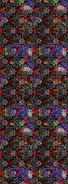 Çiçek arkaplanlı soyut zarafet eskiz deseni. Raster Güzel kumaş deseni.