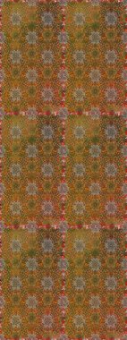 Raster illüstrasyonunda kusursuz çiçek deseni. Kahverengi ve bej renkli çiçekler.