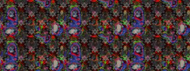 Raster Güzel kumaş deseni. Çiçek arkaplan ile soyut zarafet çizim deseni.