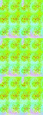 Raster deseni. Karalama çiçekleri çizim kalıbı. Sanat, çiçeklere ilham verir ve arka plan bırakır. Yeşil el çizimi desen.