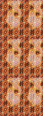 Raster oryantal süs. Kusursuz altın desen. Turuncu renklerde, altın elementlerle kusursuz desen.